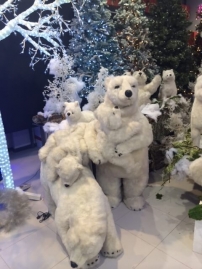 Osos polares automatas en Navidad